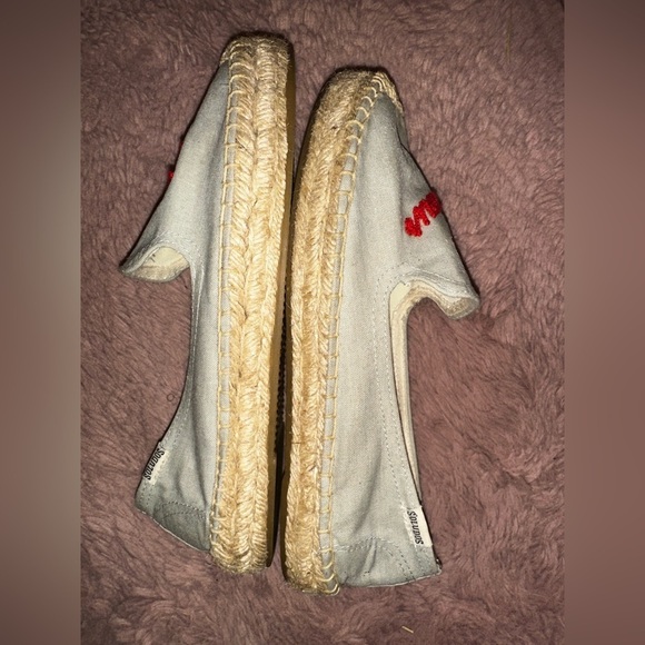 Soludos Women's Espadrilles flats grey mon amour 7.5 summer vacation beach - Picture 8 of 10